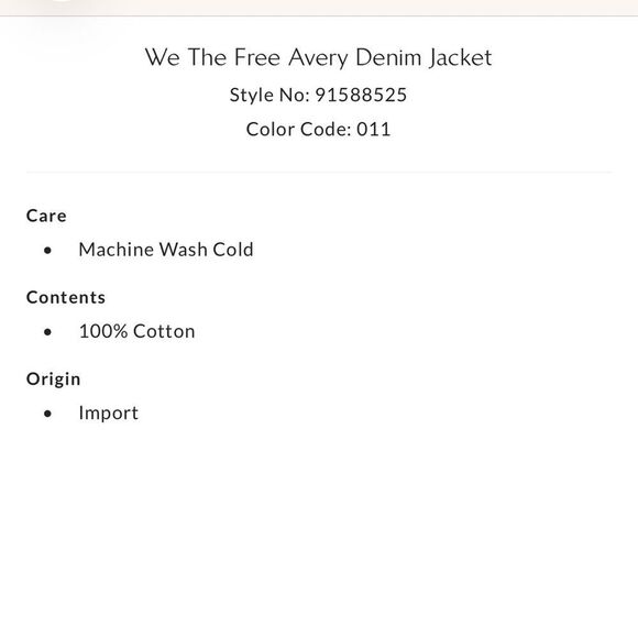 NWOT Free People We the Free Avery Denim Jacket in Cashmere - Picture 4 of 7